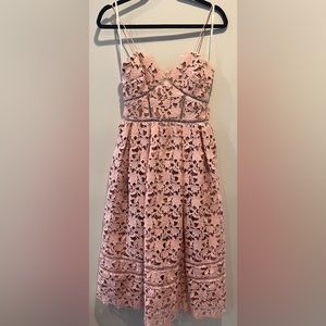 Self Portrait Azaelea Illusion Lace Midi Dress